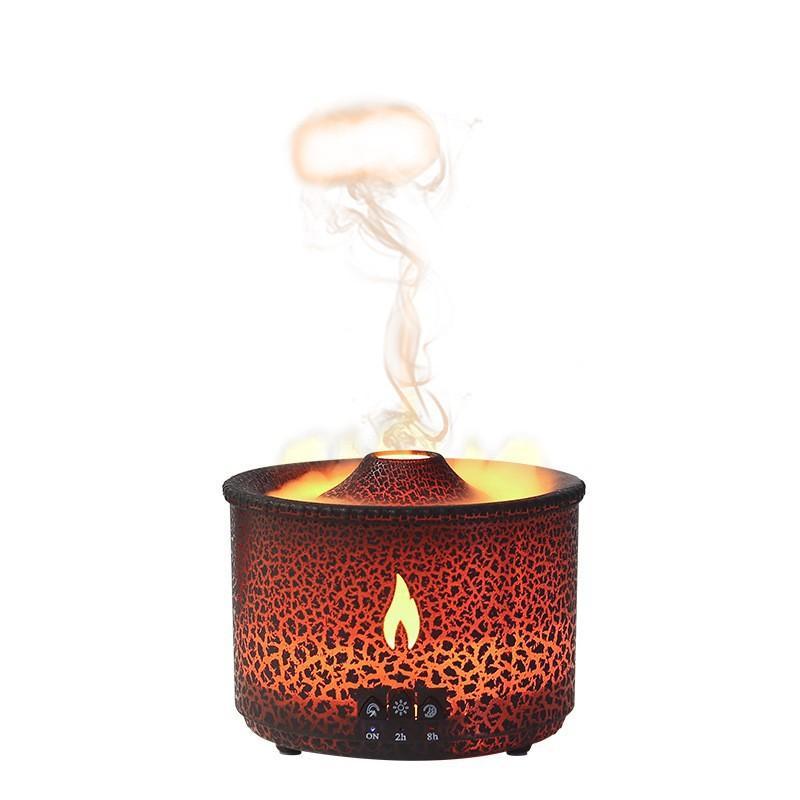 Simulation créative humidificateur de flamme méduse volcanique huile essentielle diffuseur d'arôme diffuseur veilleuse chambre télécommande