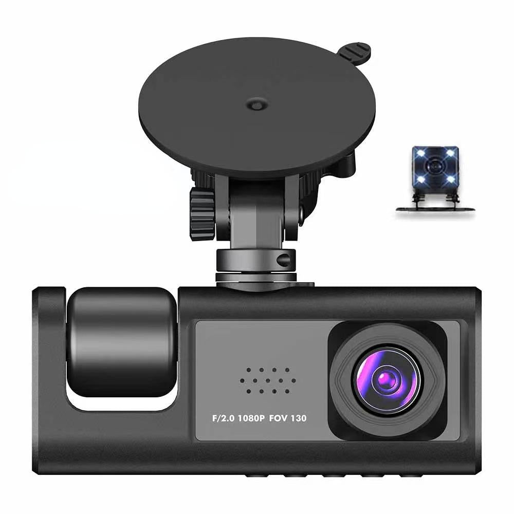 Caméra double image Full HD 1080P avec vue nocturne grand angle 170 °, moniteur WDR, capture d'images fixes, plusieurs angles