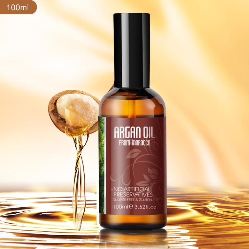 Huile d'argan marocaine pour la croissance des cheveux et le contrôle des frisottis