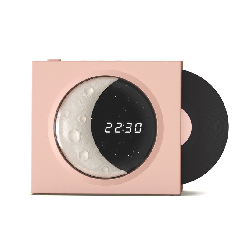 Moon Clock Bluetooth Speaker Vinyl Nostalgic Feelings High Volume Small Speaker